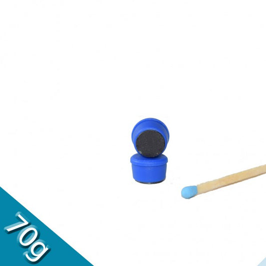Memomagnet Ø 10 x 6,5 mm FERRIT - Blau - hält 70 g