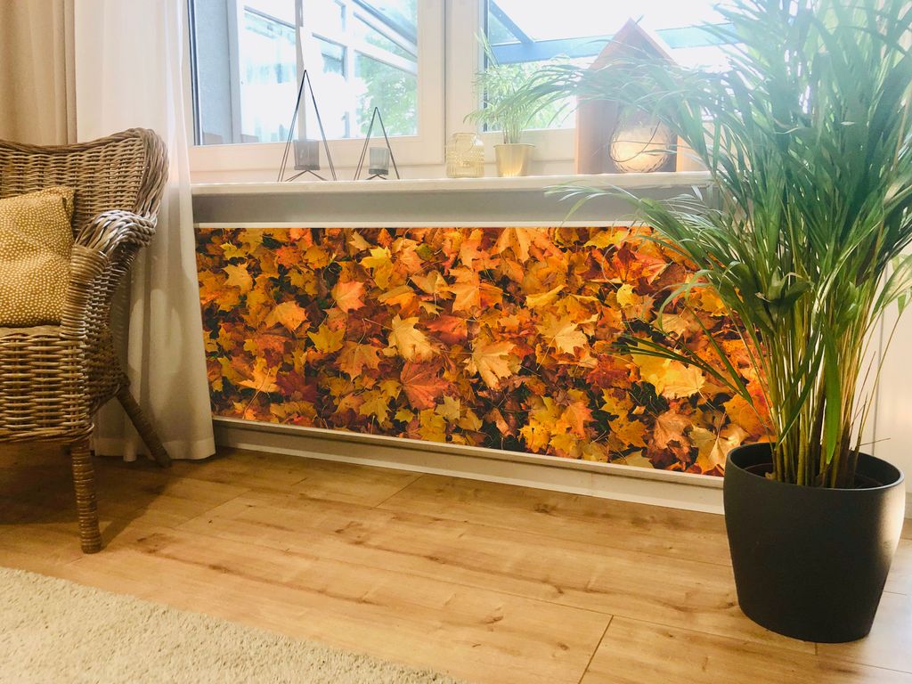 Magnet Heizkörperverkleidung Heizkörperabdeckung Heizung Schutz Motiv Herbst-Laub