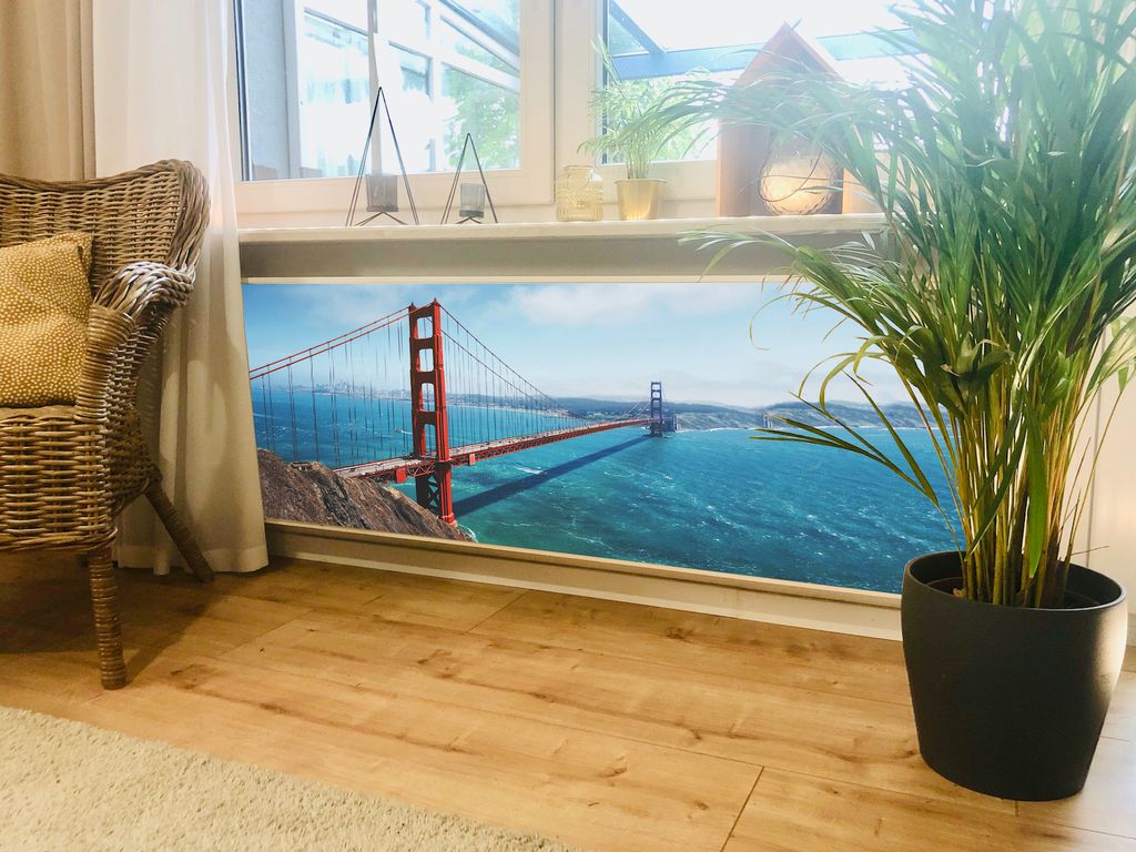 Magnet Heizkörperverkleidung Heizkörperabdeckung Heizung Schutz Motiv Golden Gate