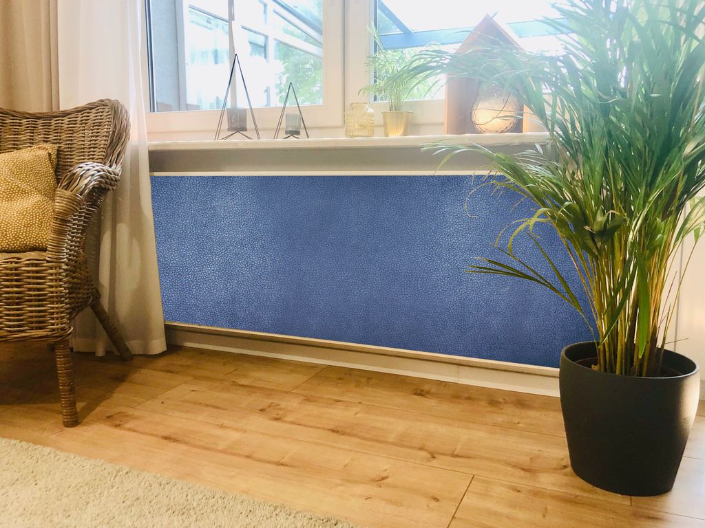 Magnet Heizkörperverkleidung Heizkörperabdeckung Heizung Schutz Motiv Leder-Blau