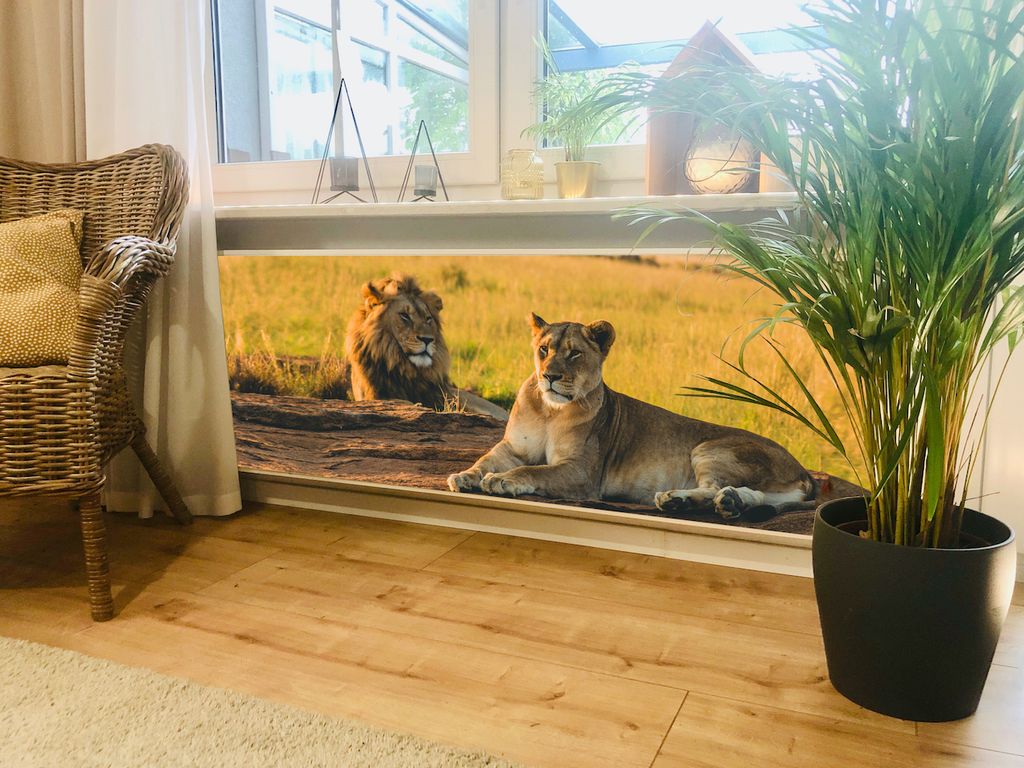 Magnet Heizkörperverkleidung Heizkörperabdeckung Heizung Schutz Motiv Löwen