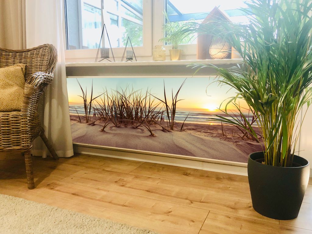 Magnet Heizkörperverkleidung Heizkörperabdeckung Heizung Schutz Motiv Strand-Gras