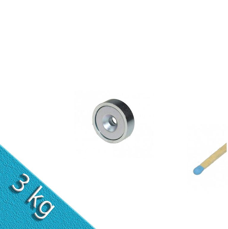Neodym Flachgreifer Ø 13,0 x 4,5 mm mit Senkung hält 3 kg