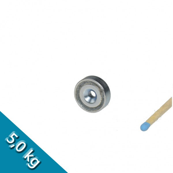 Neodym Flachgreifer Ø 16,0 x 5,0 mm mit Senkung hält 5 kg