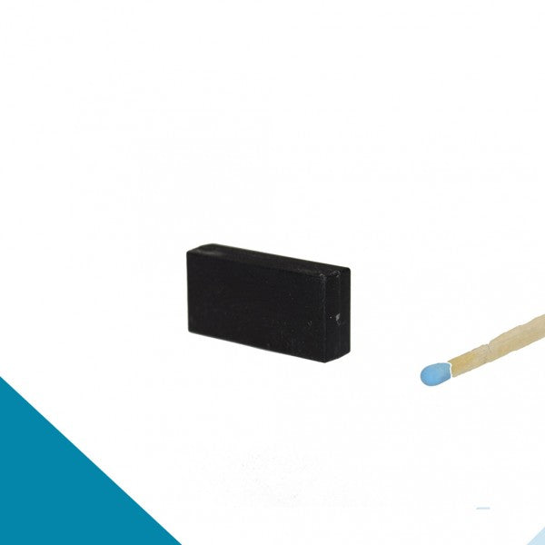 Neodym Magnet 25,4x12,7x6,3 mm mit Kunststoffmantel schwarz