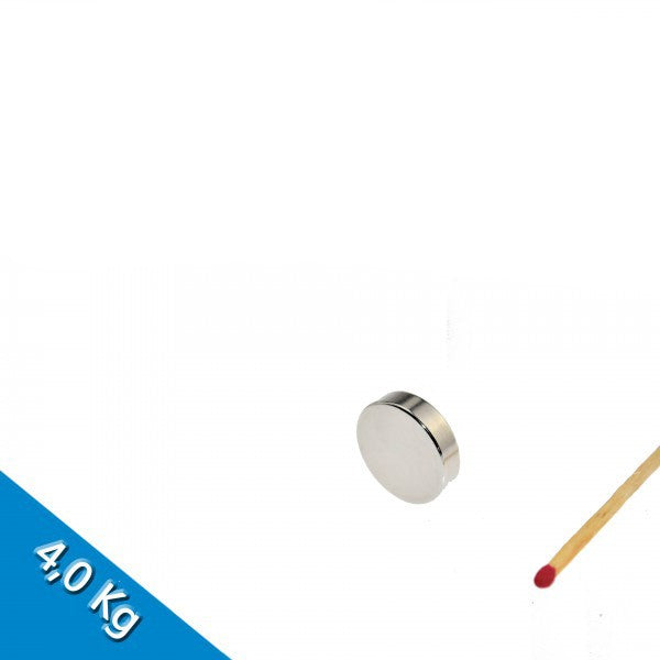 Neodym Scheibenmagnet Ø 13mm x 5mm N35 Nickel