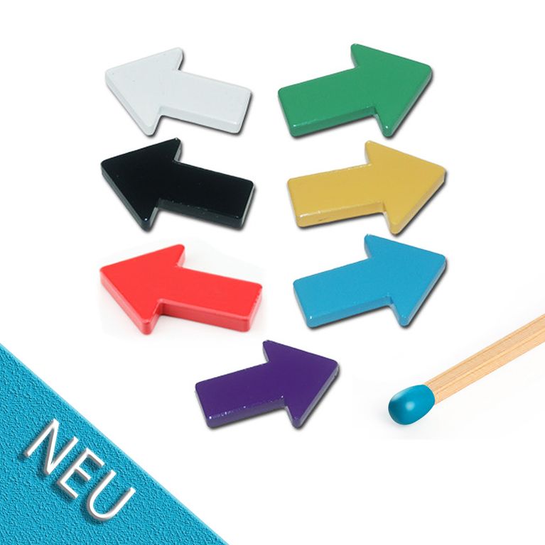 PFEIL MAGNET 44 X 33 X 6 MM FERRIT verschiedene Farben