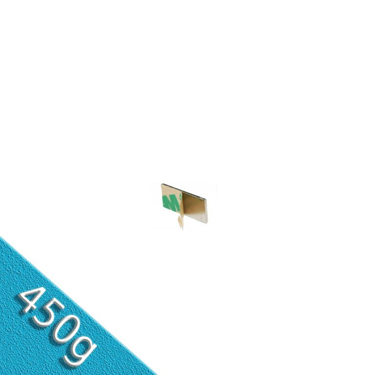 Quadermagnet 10,0 x 5,0 x 1,0 mm N35 Nickel - selbstklebend