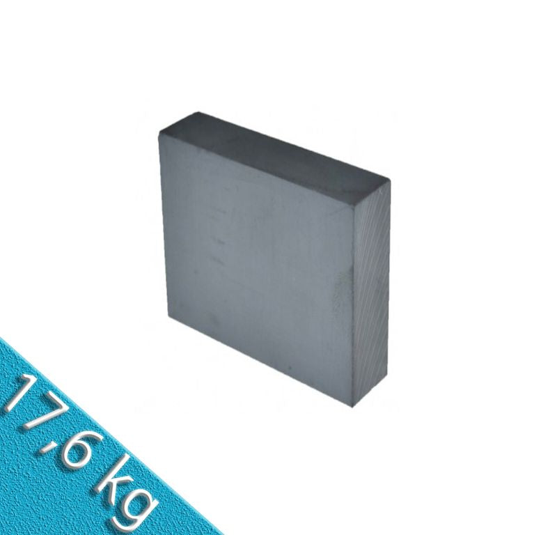 Quadermagnet 100,0 x 100,0 x 25,0 mm Y30 Ferrit - hält 17,6 kg