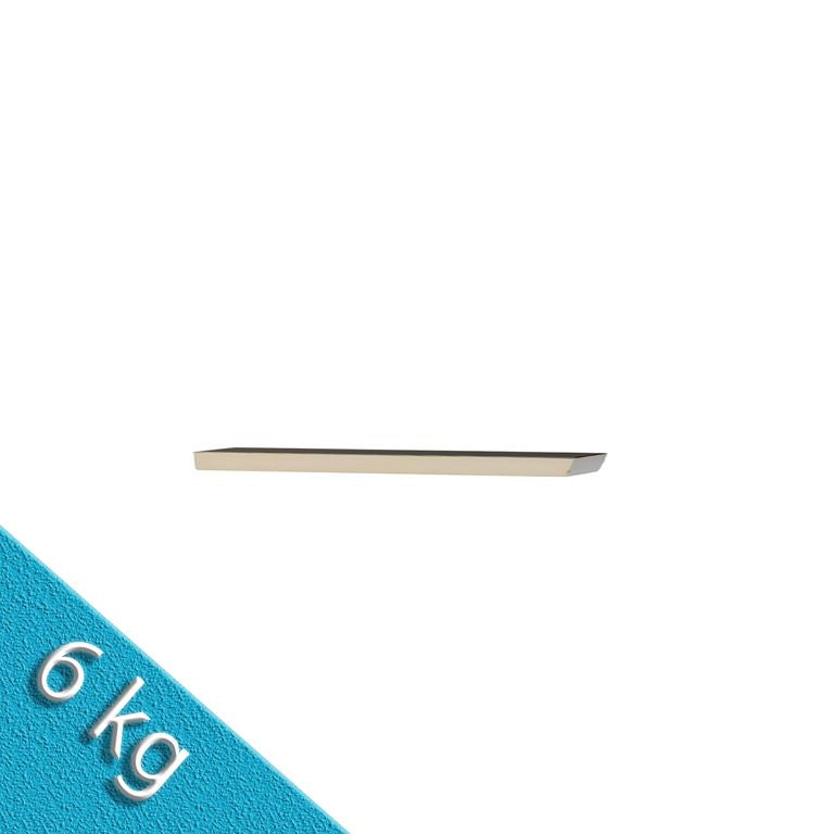 Quadermagnet 50,0 x 15,0 x 3,0 mm N35 Nickel - hält 6 kg
