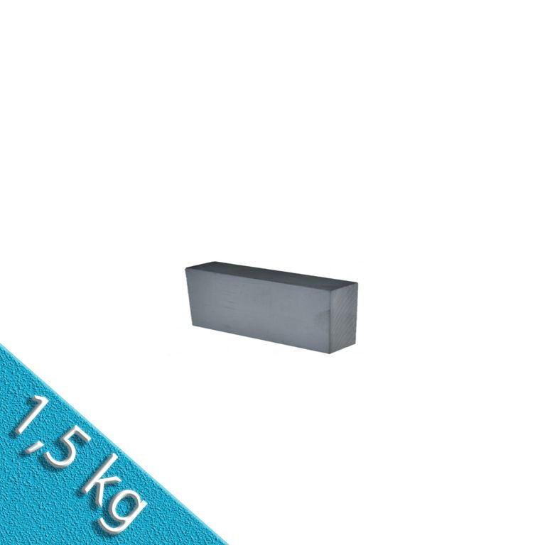 Quadermagnet 50,0 x 15,0 x 6,0 mm Y30 FERRIT lackiert - 1,5 kg