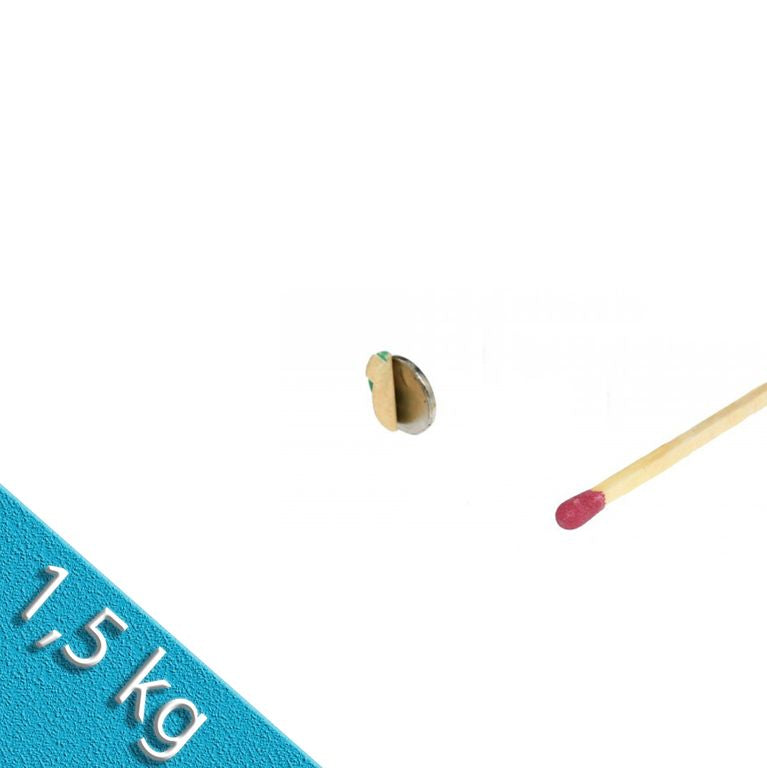 Scheibenmagnet Ø 22,0 x 1,0 mm N35 Nickel - selbstklebend