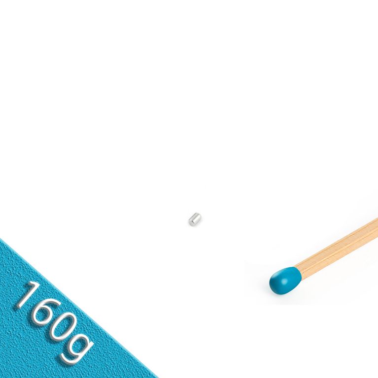 Stabmagnet Ø 2,0 x 3,0 mm N45 Nickel - hält 160 g