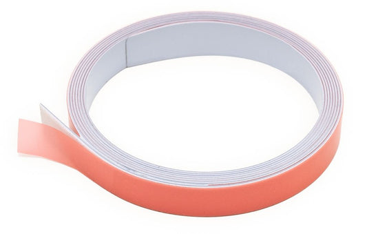 Stahlband Weiß mit Universalkleber - Meterware - 20,0mm