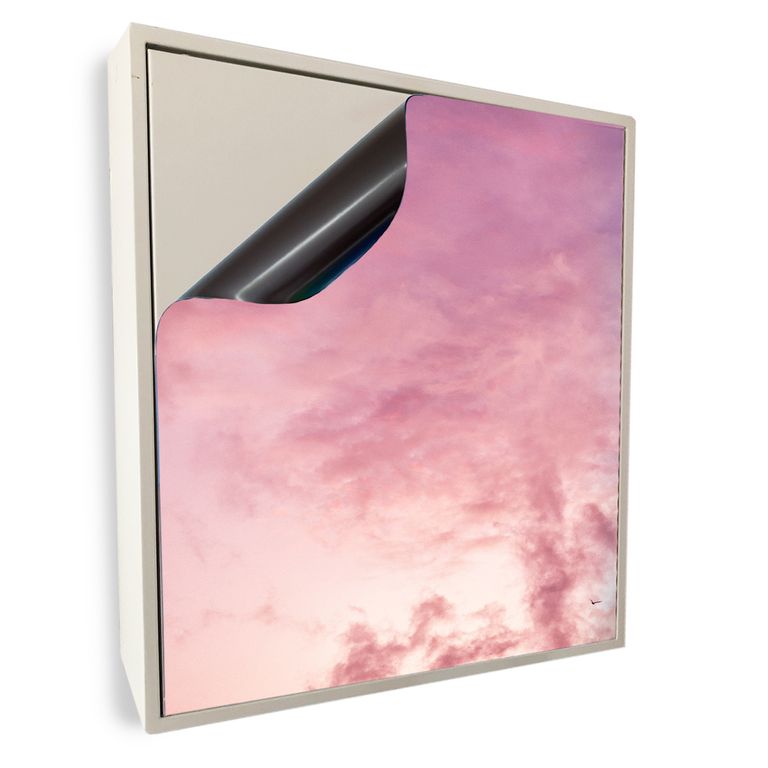Stromkasten Magnet Bild Deko Stromverteiler Sicherungskasten Motiv Rosa Wolken