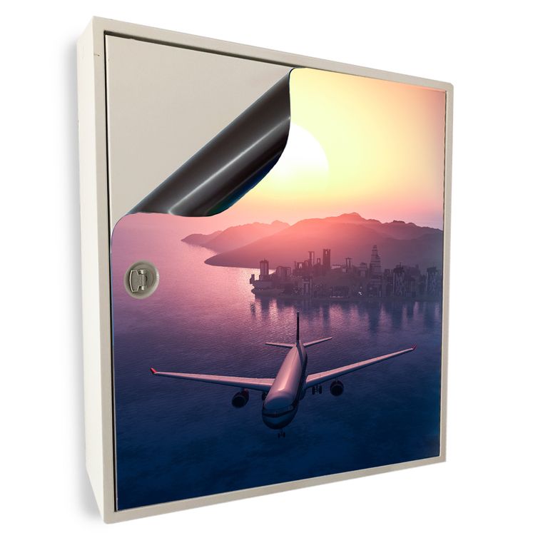 Stromkasten Magnet Bild Deko Stromverteiler Sicherungskasten Motiv Flug