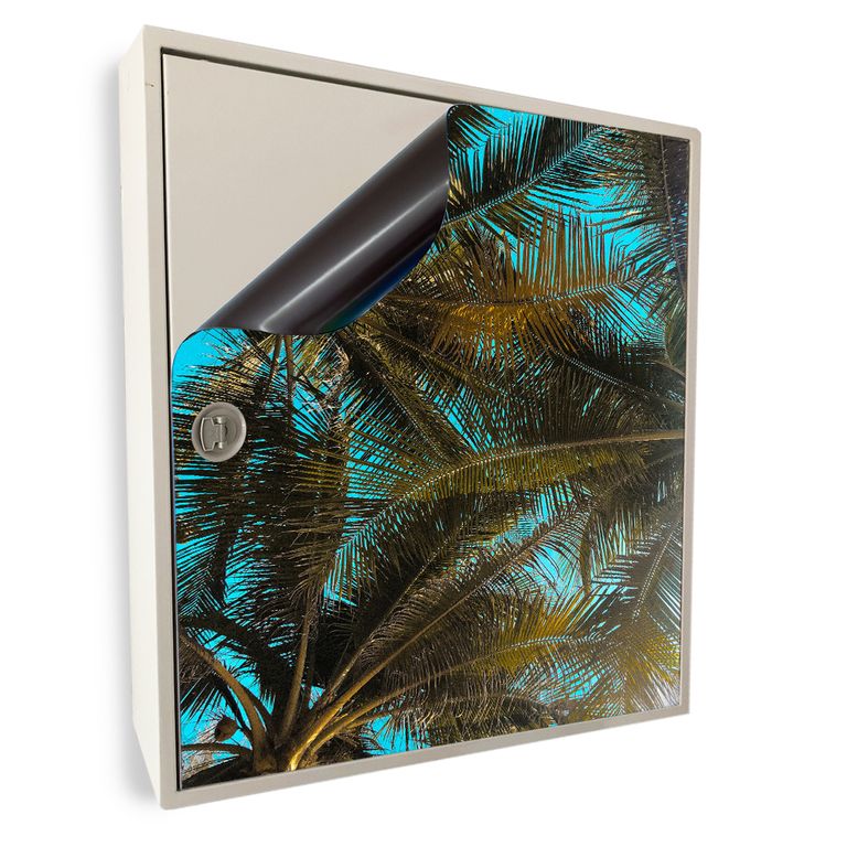 Stromkasten Magnet Bild Deko Stromverteiler Sicherungskasten Motiv Palmen