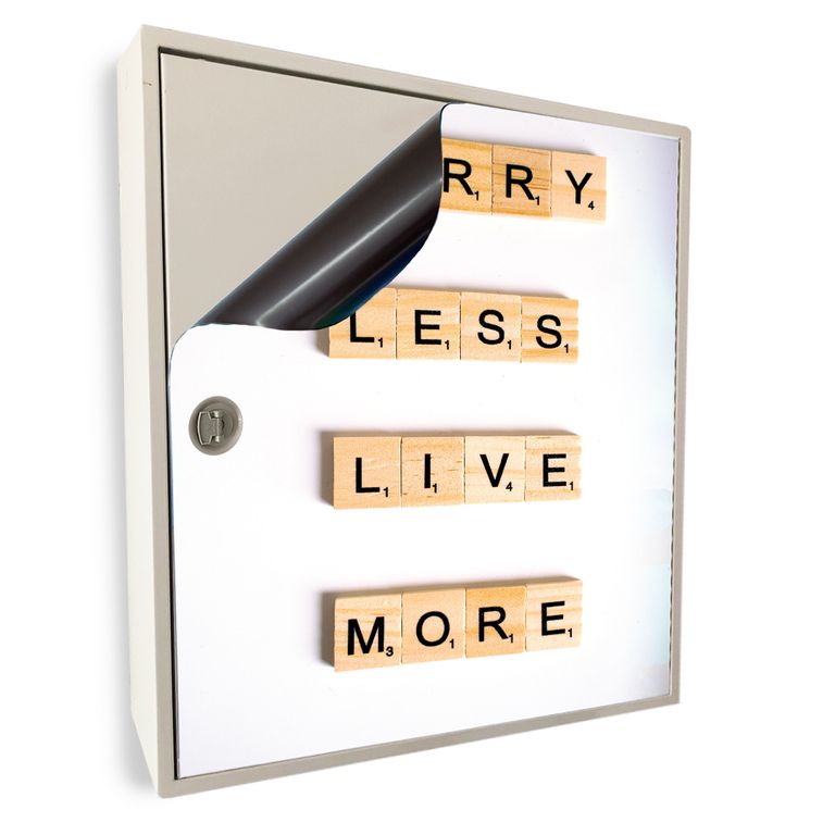 Stromkasten Magnet Bild Deko Stromverteiler Sicherungskasten Hager Motiv Worry Less Live More