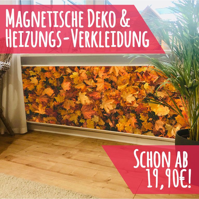 Magnet Heizkörperverkleidung Heizkörperabdeckung Heizung Schutz Motiv Herbst-Laub
