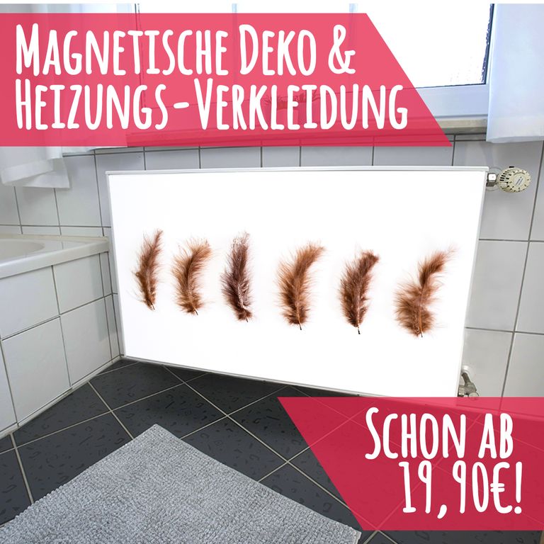 Magnet Heizkörperverkleidung Heizkörperabdeckung Heizung Schutz Motiv Federn Hell