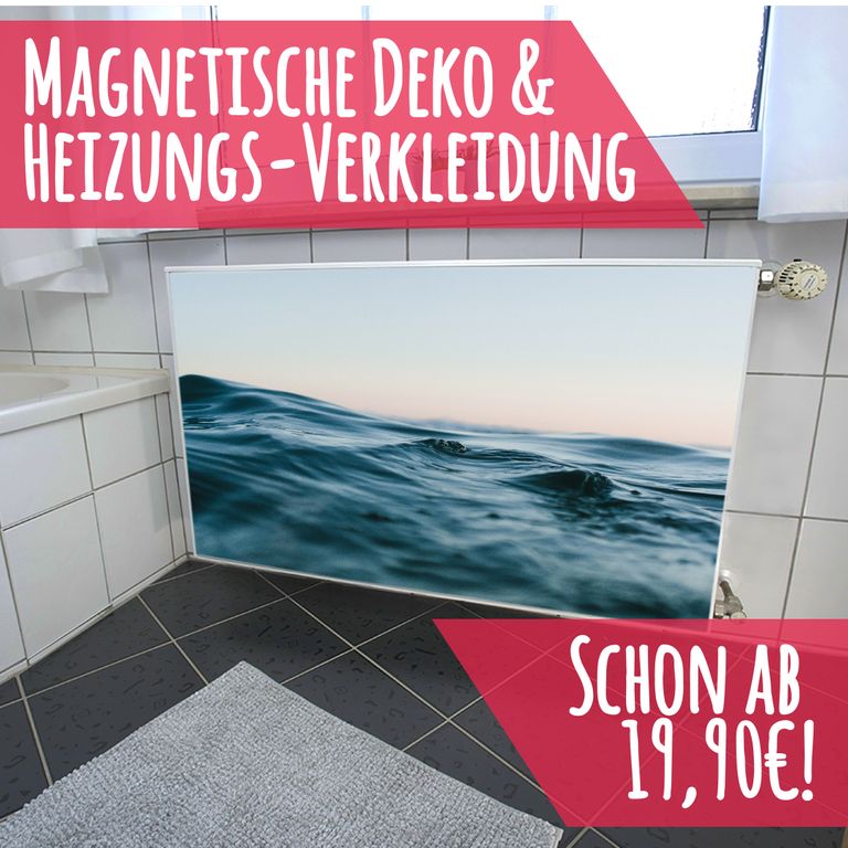 Magnet Heizkörperverkleidung Heizkörperabdeckung Heizung Schutz Motiv Wellen