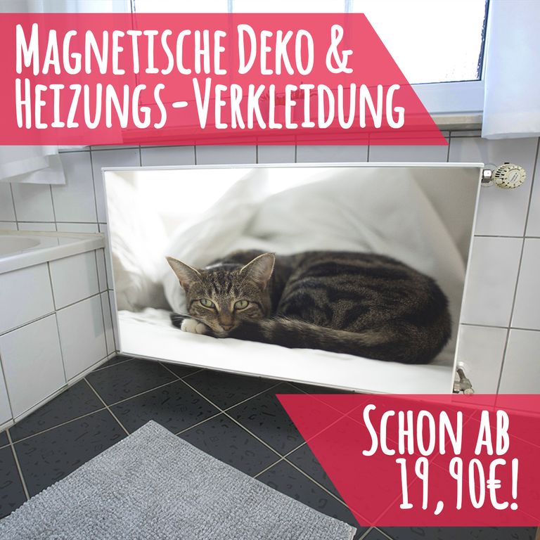 Magnet Heizkörperverkleidung Heizkörperabdeckung Heizung Schutz Motiv Katze
