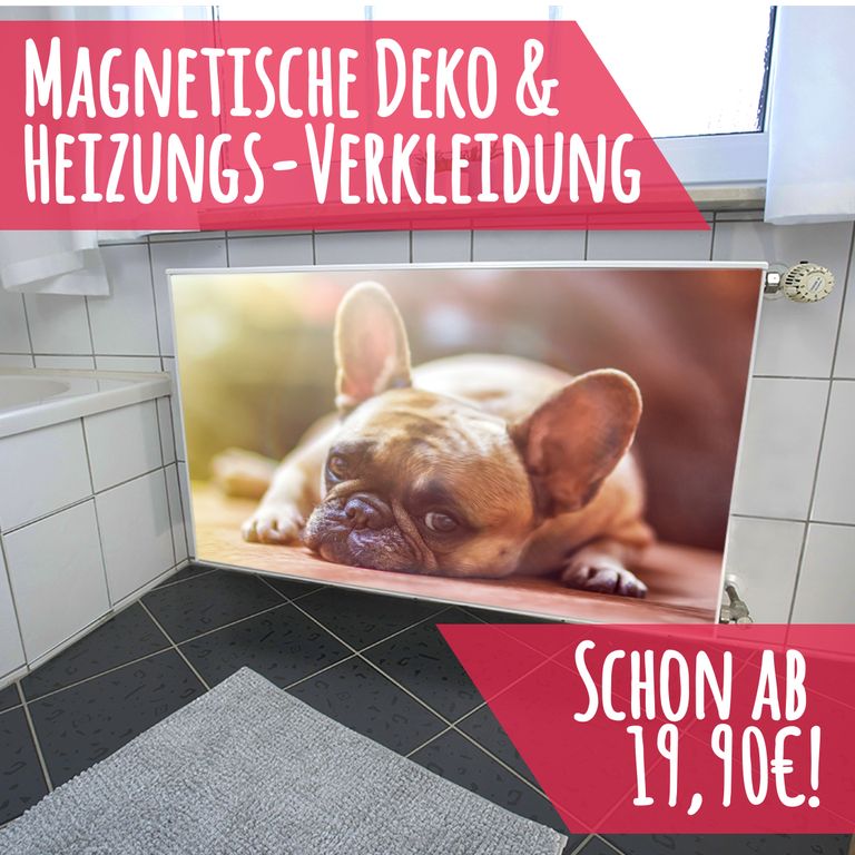 Magnet Heizkörperverkleidung Heizkörperabdeckung Heizung Schutz Motiv Mops