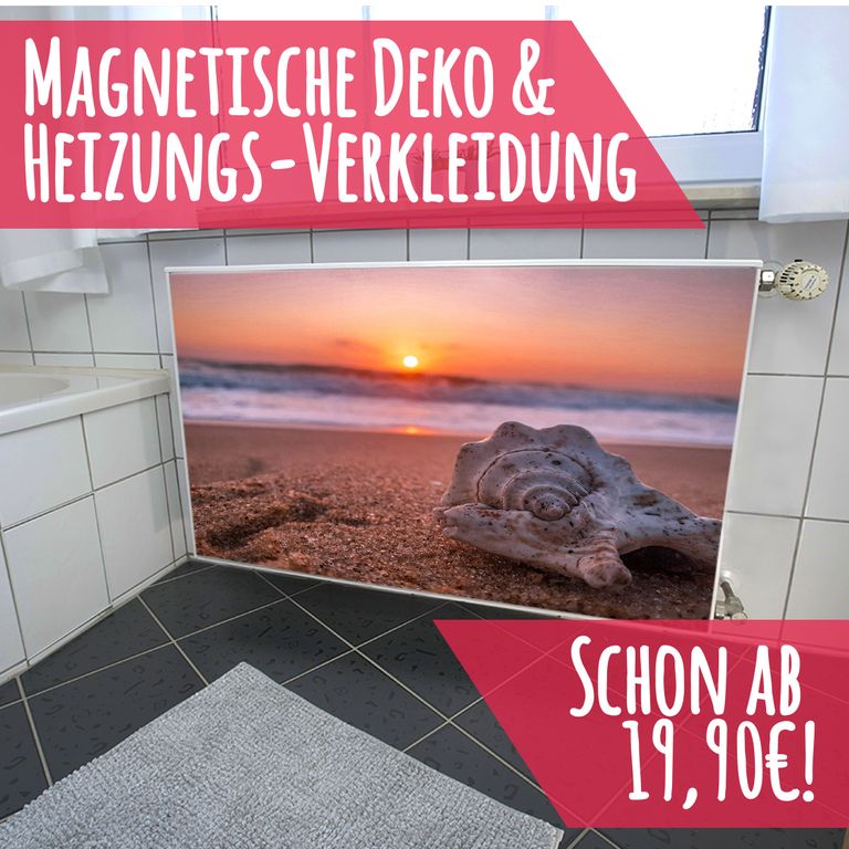 Magnet Heizkörperverkleidung Heizkörperabdeckung Heizung Schutz Motiv Muschel