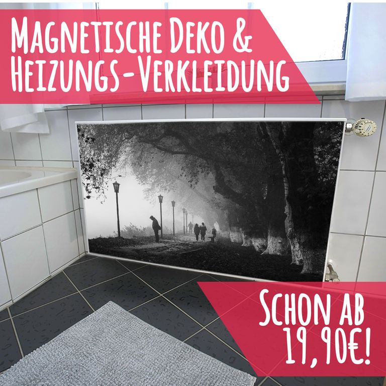 Magnet Heizkörperverkleidung Heizkörperabdeckung Motiv - Schwarz-weiß-Traum