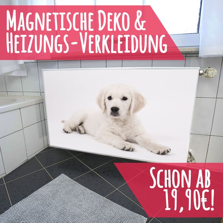 Magnet Heizkörperverkleidung Heizkörperabdeckung Heizung Schutz Motiv Hund