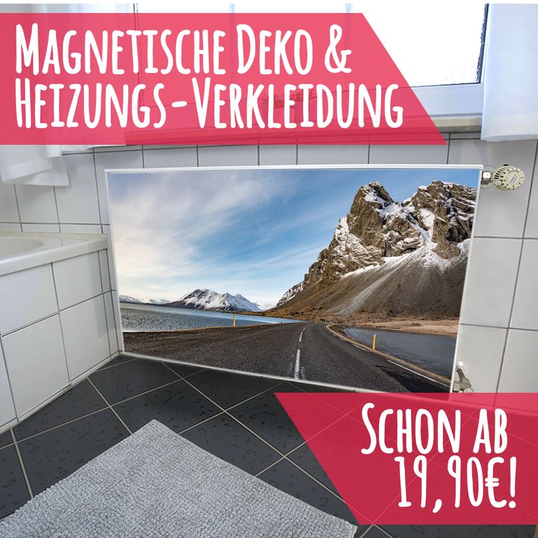 Magnet Heizkörperverkleidung Heizkörperabdeckung Heizung Schutz Motiv Iceland