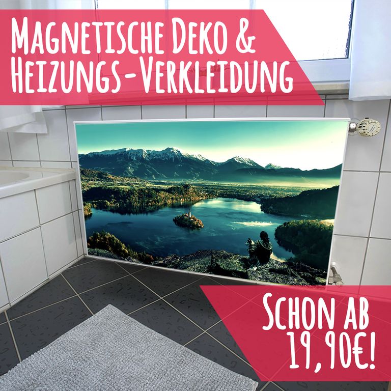 Magnet Heizkörperverkleidung Heizkörperabdeckung Heizung Schutz Motiv Gebirgsee
