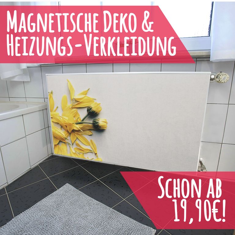 Magnet Heizkörperverkleidung Heizkörperabdeckung Heizung Schutz Motiv Yellow Flower
