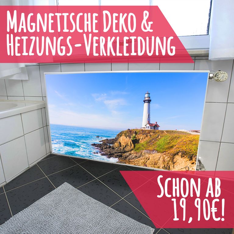Magnet Heizkörperverkleidung Heizkörperabdeckung Heizung Schutz Motiv Leuchtturm