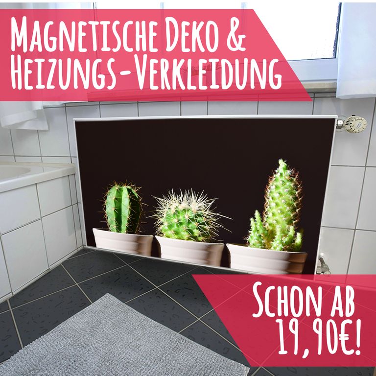 Magnet Heizkörperverkleidung Heizkörperabdeckung Heizung Schutz Motiv Kakteen
