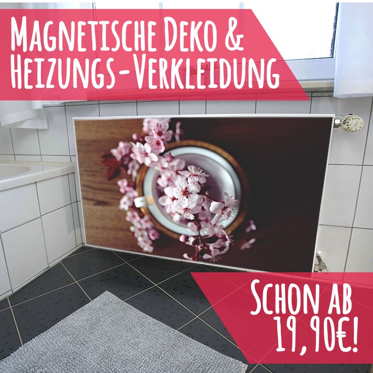 Magnet Heizkörperverkleidung Heizkörperabdeckung Heizkörper - Motiv Blümchenliebe