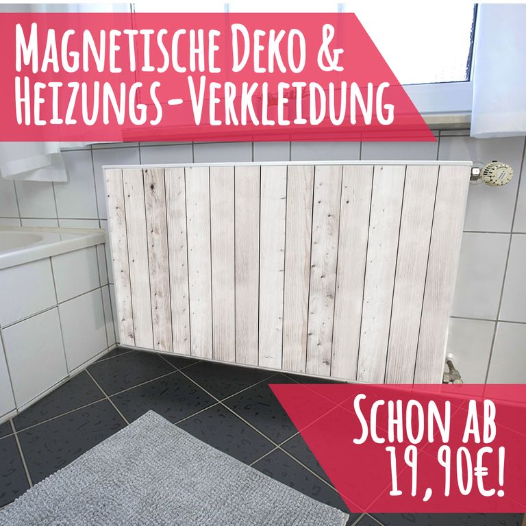 Magnet Heizkörperverkleidung Heizkörperabdeckung Motiv - Helle Holzdielen