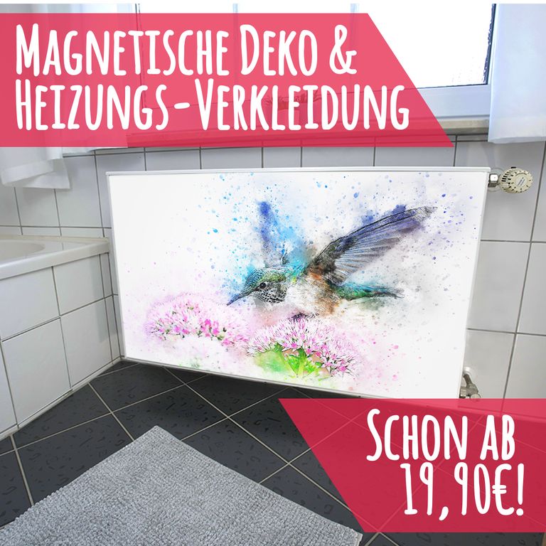 Magnet Heizkörperverkleidung Heizkörperabdeckung Heizung Schutz Motiv Bird