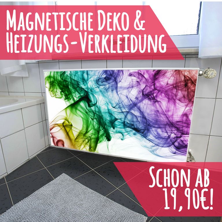 Magnet Heizkörperverkleidung Heizkörperabdeckung Heizung Schutz Motiv Color-Smoke