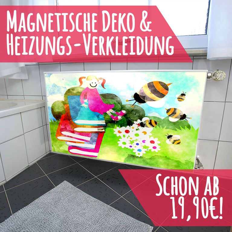 Magnet Heizkörperverkleidung Heizkörperabdeckung Heizung Schutz Motiv Kinderbild-Bienen