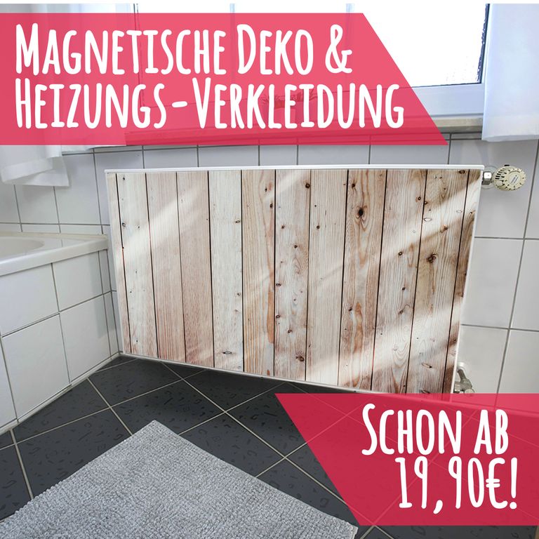 Magnet Heizkörperverkleidung Heizkörperabdeckung Heizkörper - Motiv Holzdielen