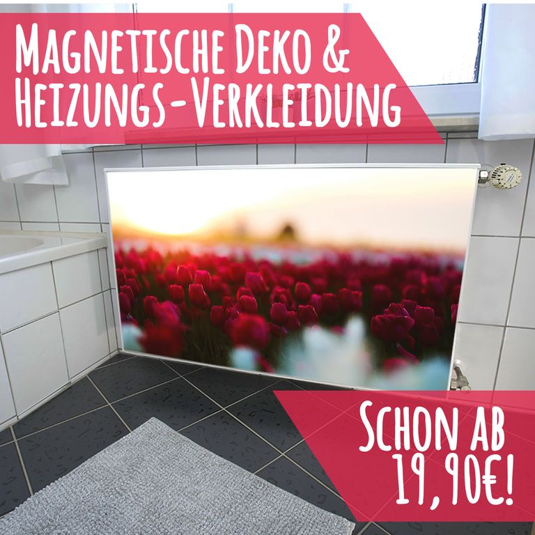 Magnet Heizkörperverkleidung Heizkörperabdeckung Heizkörper - Motiv Tulpenmeer