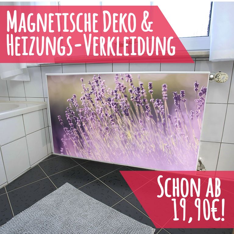 Magnet Heizkörperverkleidung Heizkörperabdeckung Heizung Schutz Motiv Lavendel