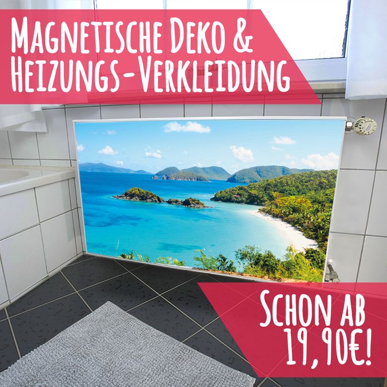 Magnet Heizkörperverkleidung Heizkörperabdeckung Heizung Schutz Urlaubsparadies