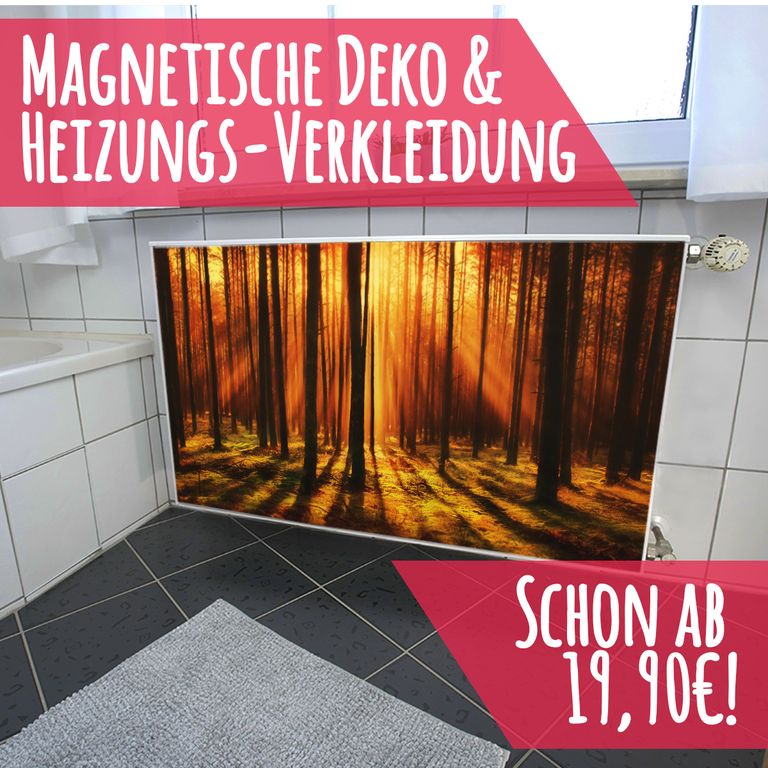 Magnet Heizkörperverkleidung Heizkörperabdeckung Heizung Schutz Motiv Zauberwald