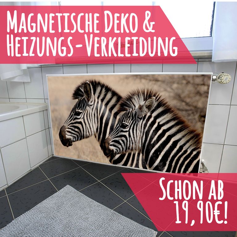 Magnet Heizkörperverkleidung Heizkörperabdeckung Heizung Schutz Motiv Zebra