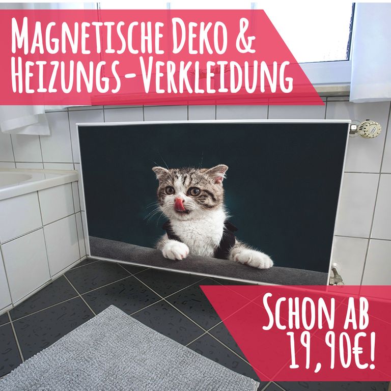 Magnet Heizkörperverkleidung Heizkörperabdeckung Heizkörper - Motiv Miezekatze