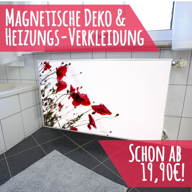 Magnet Heizkörperverkleidung Heizkörperabdeckung Heizkörper - Motiv Wildblumen