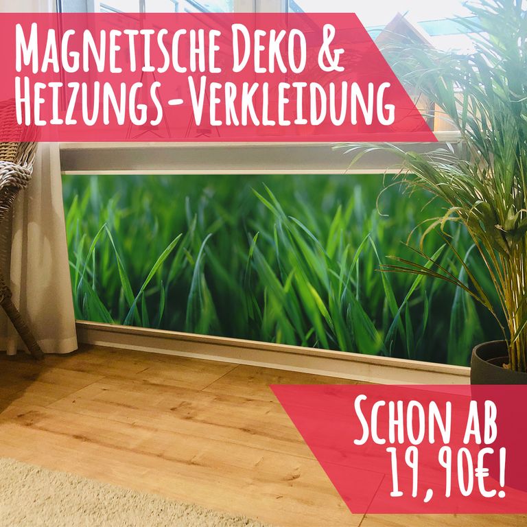 Magnet Heizkörperverkleidung Heizkörperabdeckung Heizung Schutz Motiv Gras