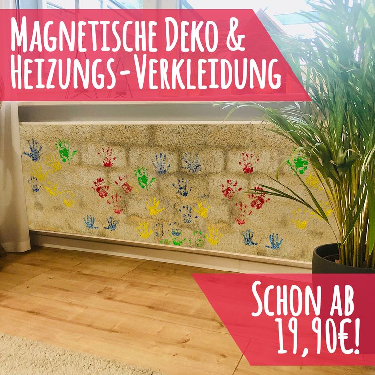 Magnet Heizkörperverkleidung Heizkörperabdeckung Heizung Schutz Motiv Handabdrücke